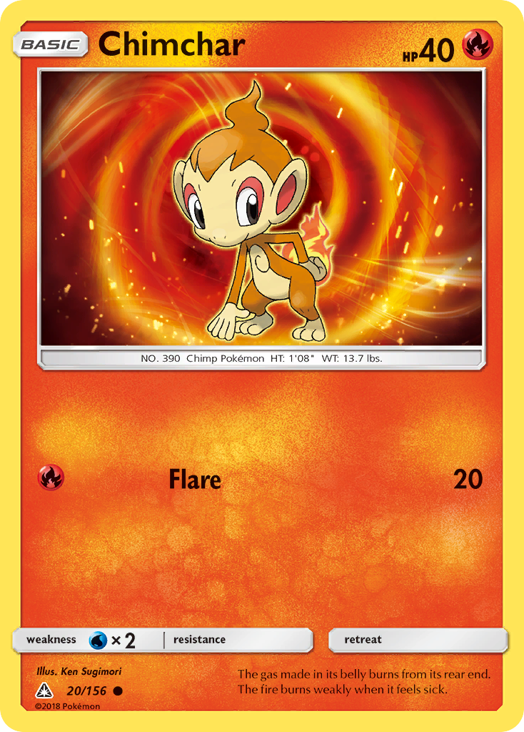 Chimchar (20/156) [Sun & Moon: Ultra Prism] | I Want That Stuff Brandon