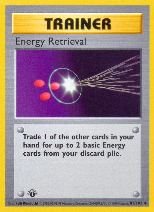 Energy Retrieval (81/102) (Shadowless) [Base Set 1st Edition] | I Want That Stuff Brandon
