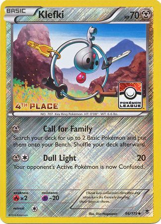 Klefki (66/119) (League Promo 4th Place) [XY: Phantom Forces] | I Want That Stuff Brandon