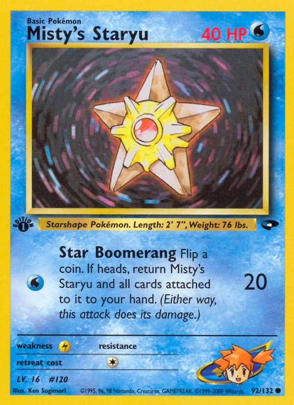 Misty's Staryu (92/132) [Gym Challenge 1st Edition] | I Want That Stuff Brandon