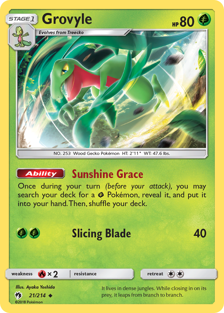 Grovyle (21/214) [Sun & Moon: Lost Thunder] | I Want That Stuff Brandon