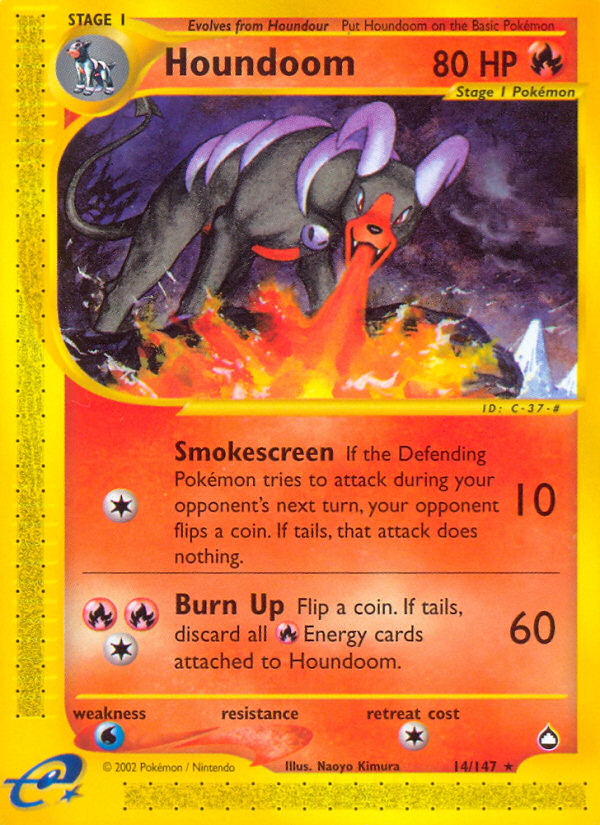 Houndoom (14/147) [Aquapolis] | I Want That Stuff Brandon