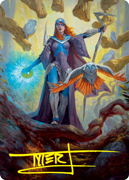 Kasmina, Enigma Sage Art Card (Gold-Stamped Signature) [Strixhaven: School of Mages Art Series] | I Want That Stuff Brandon