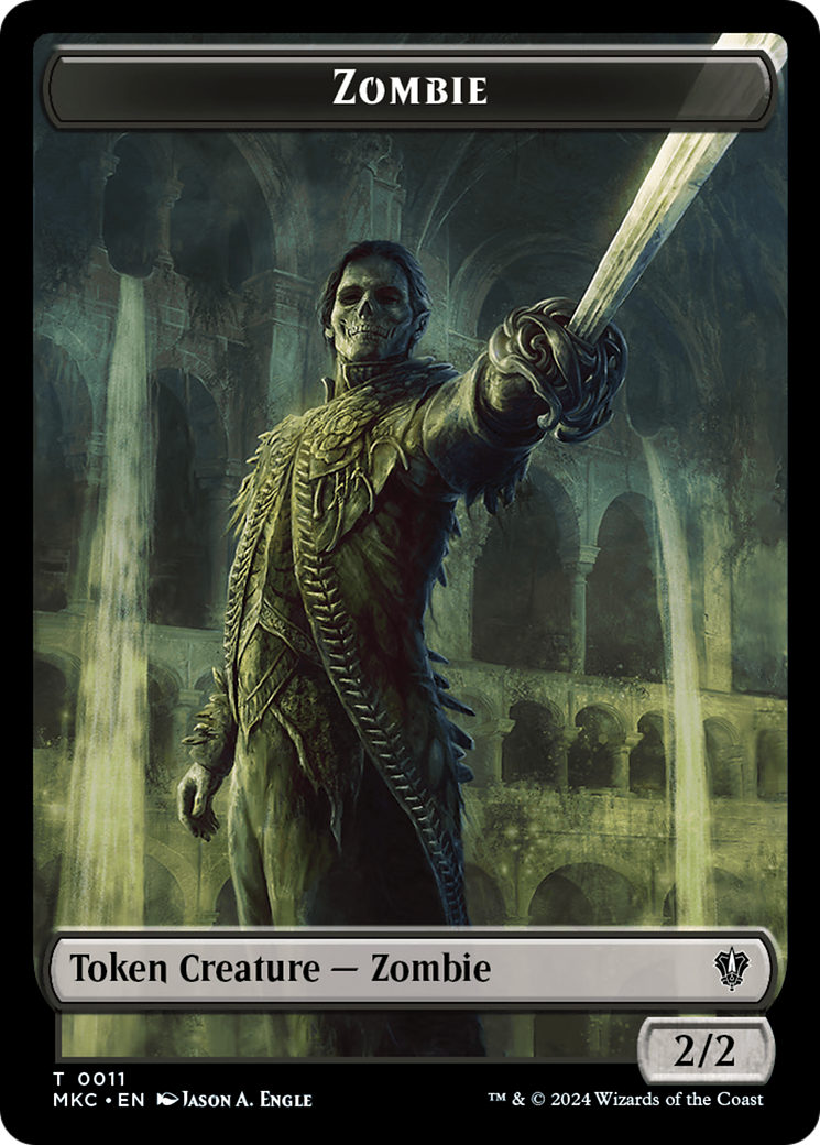 Vizier of Many Faces // Zombie Double-Sided Token [Murders at Karlov Manor Commander Tokens] | I Want That Stuff Brandon