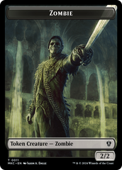 Copy // Zombie Double-Sided Token [Murders at Karlov Manor Commander Tokens] | I Want That Stuff Brandon
