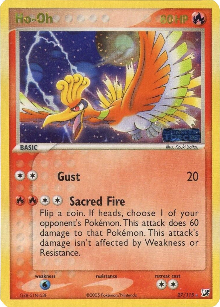 Ho-Oh (27/115) (Stamped) [EX: Unseen Forces] | I Want That Stuff Brandon