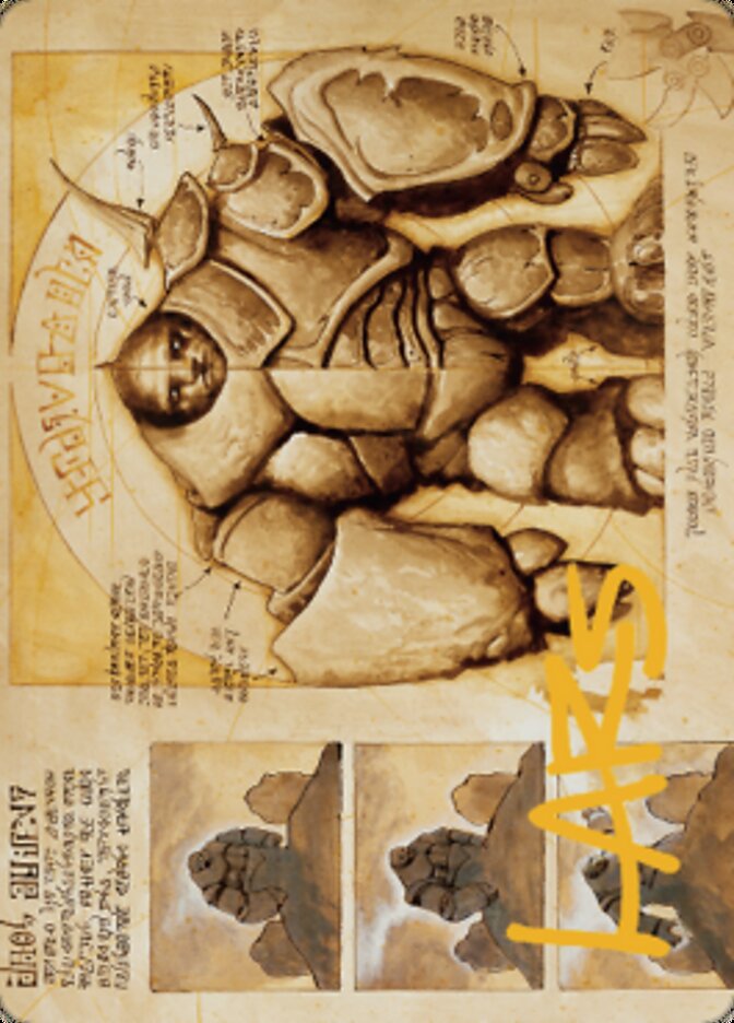 Precursor Golem Art Card (Gold-Stamped Signature) [The Brothers' War Art Series] | I Want That Stuff Brandon