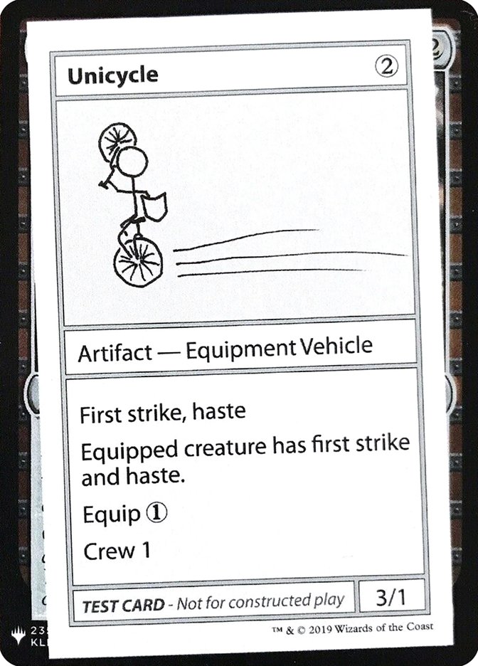 Unicycle [Mystery Booster Playtest Cards] | I Want That Stuff Brandon