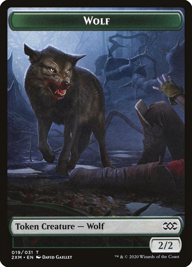 Copy // Wolf Double-Sided Token [Double Masters Tokens] | I Want That Stuff Brandon