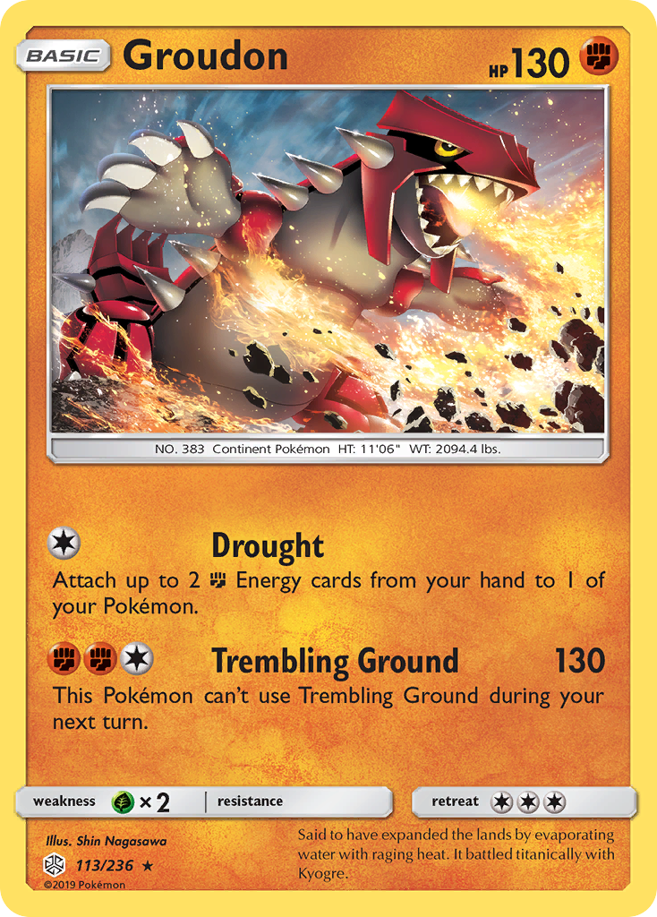 Groudon (113/236) [Sun & Moon: Cosmic Eclipse] | I Want That Stuff Brandon