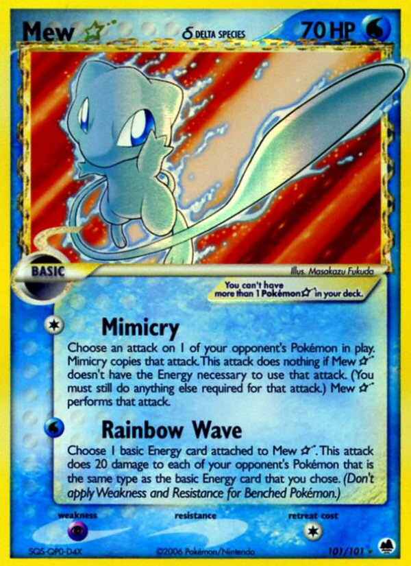 Mew Star (101/101) (Delta Species) [EX: Dragon Frontiers] | I Want That Stuff Brandon