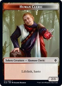 Human Cleric // Food (17) Double-Sided Token [Throne of Eldraine Tokens] | I Want That Stuff Brandon