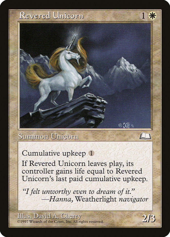 Revered Unicorn [Weatherlight] | I Want That Stuff Brandon