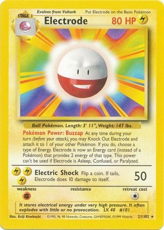 Electrode (21/102) [Base Set Unlimited] | I Want That Stuff Brandon