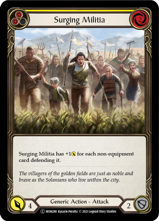 Surging Militia (Yellow) [U-MON288] Unlimited Edition Normal | I Want That Stuff Brandon