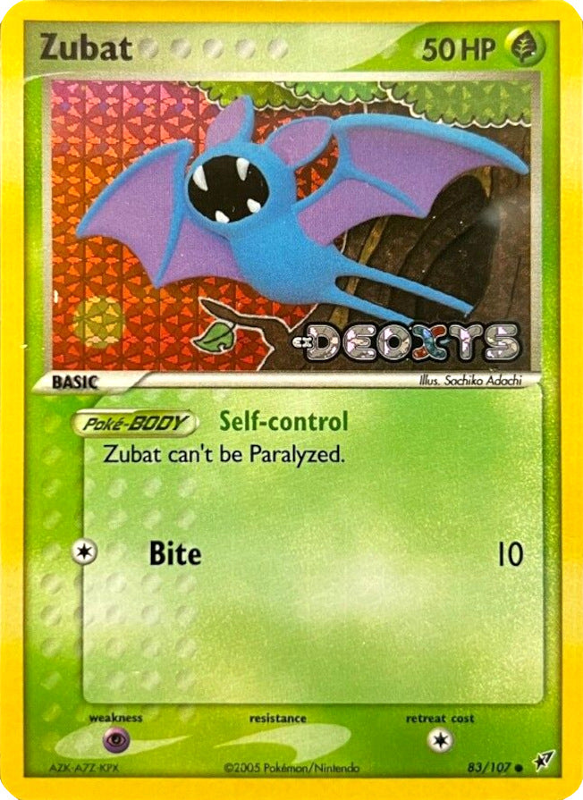 Zubat (83/107) (Stamped) [EX: Deoxys] | I Want That Stuff Brandon