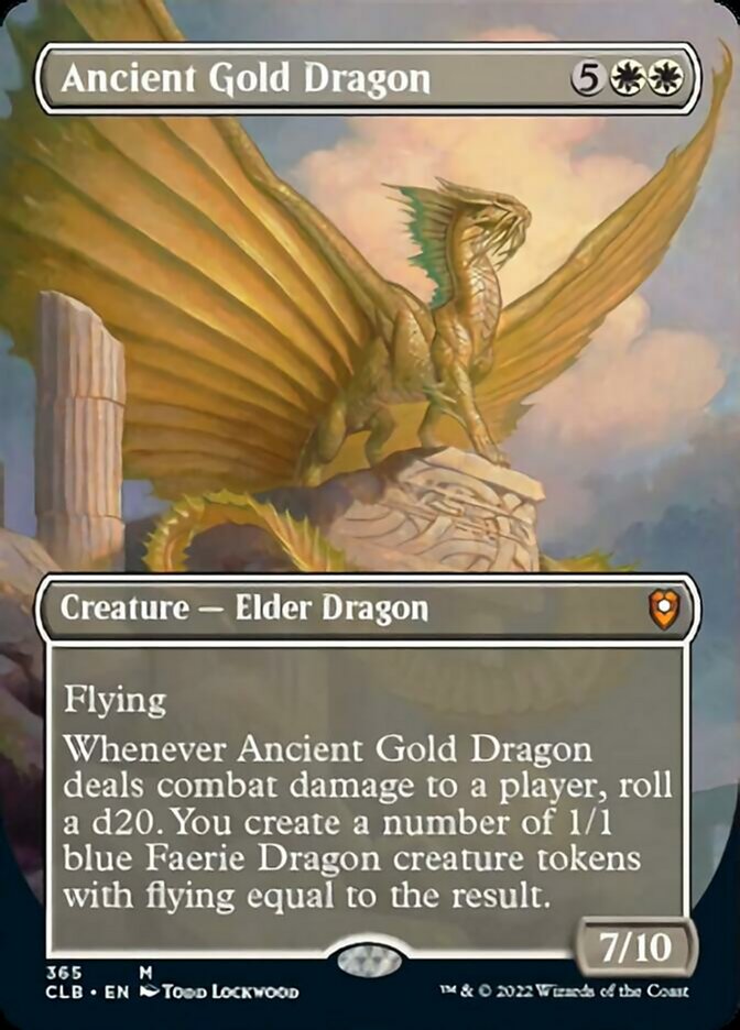 Ancient Gold Dragon (Borderless Alternate Art) [Commander Legends: Battle for Baldur's Gate] | I Want That Stuff Brandon