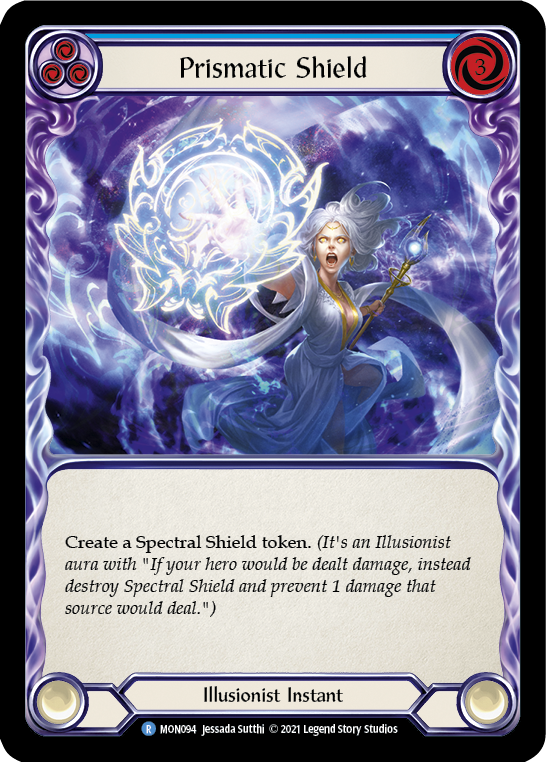 Prismatic Shield (Blue) (Rainbow Foil) [MON094-RF] 1st Edition Rainbow Foil | I Want That Stuff Brandon