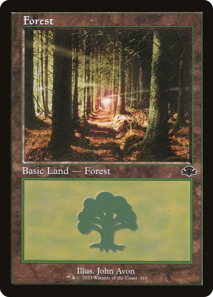 Forest (410) (Retro) [Dominaria Remastered] | I Want That Stuff Brandon