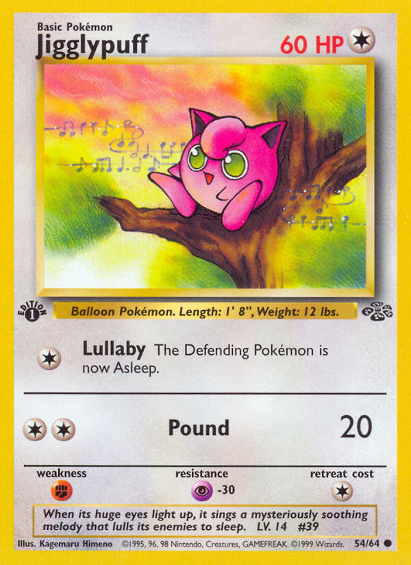 Jigglypuff (54/64) [Jungle 1st Edition] | I Want That Stuff Brandon