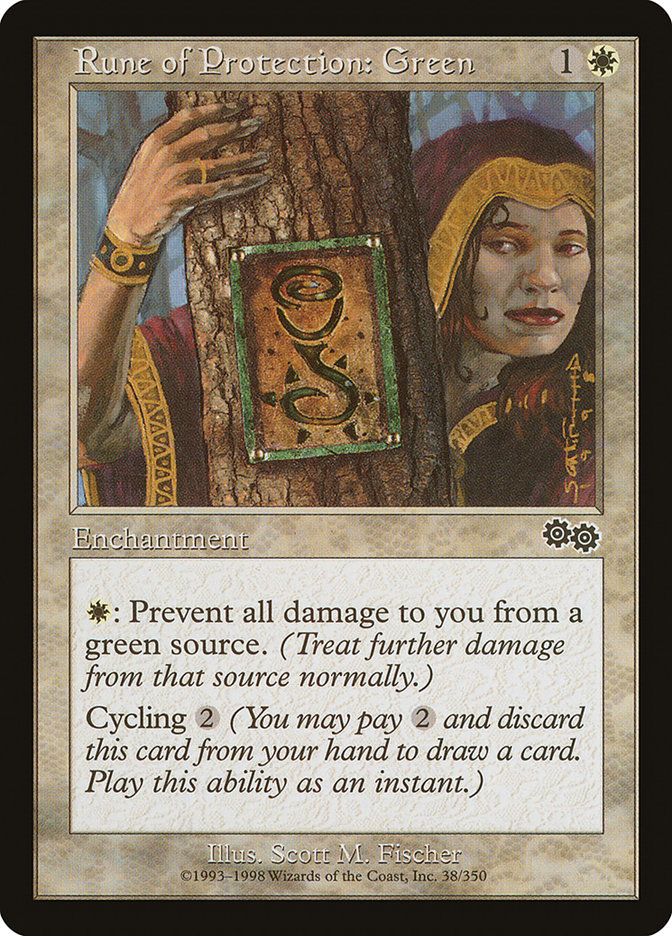 Rune of Protection: Green [Urza's Saga] | I Want That Stuff Brandon