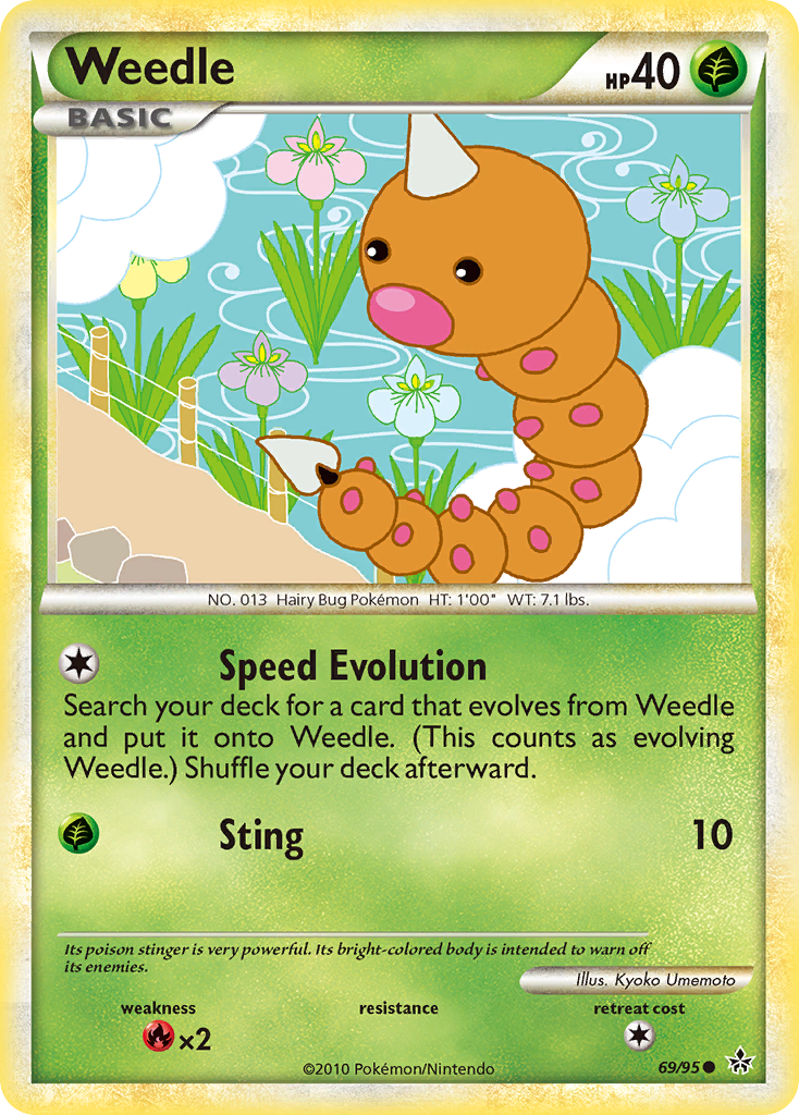 Weedle (69/95) [HeartGold & SoulSilver: Unleashed] | I Want That Stuff Brandon