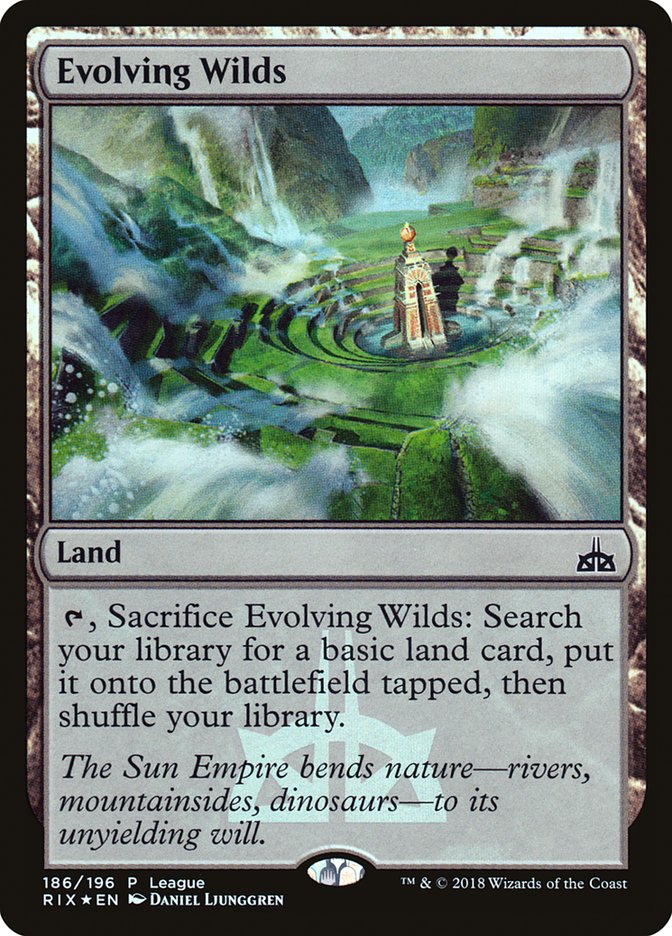 Evolving Wilds (League) [Rivals of Ixalan Promos] | I Want That Stuff Brandon