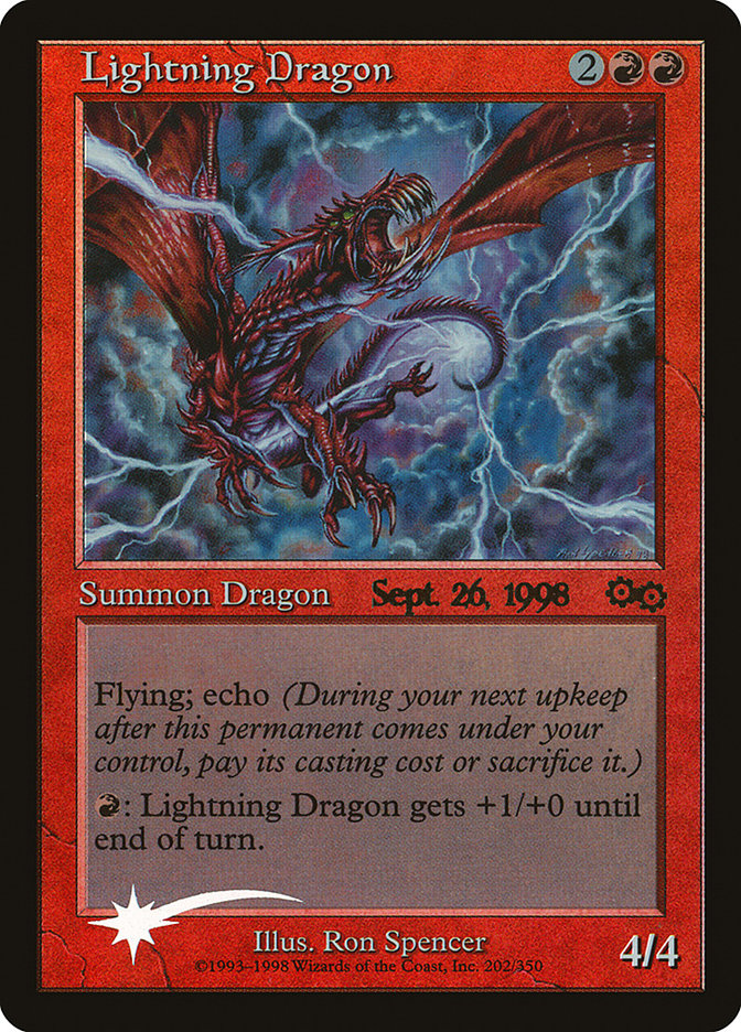 Lightning Dragon [Urza's Saga Promos] | I Want That Stuff Brandon