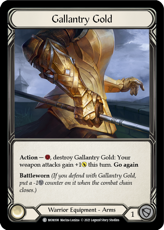 Gallantry Gold [MON108] 1st Edition Normal | I Want That Stuff Brandon