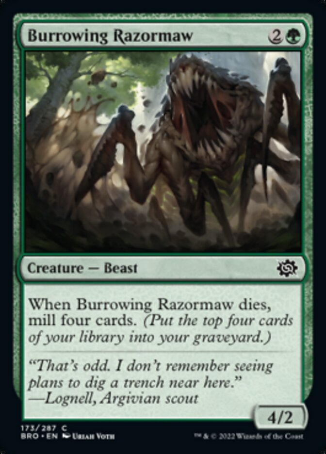 Burrowing Razormaw [The Brothers' War] | I Want That Stuff Brandon