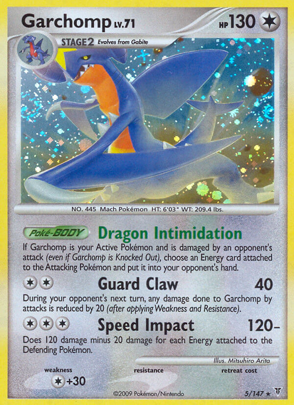 Garchomp (5/147) (Cracked Ice Holo) (Theme Deck Exclusive) [Platinum: Supreme Victors] | I Want That Stuff Brandon