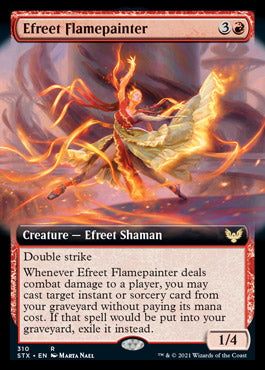 Efreet Flamepainter (Extended Art) [Strixhaven: School of Mages] | I Want That Stuff Brandon