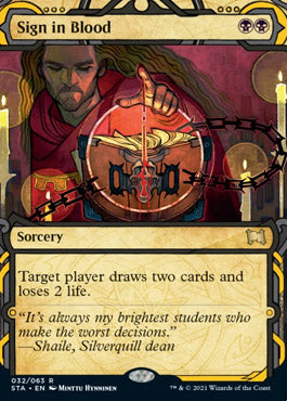 Sign in Blood (Foil Etched) [Strixhaven: School of Mages Mystical Archive] | I Want That Stuff Brandon