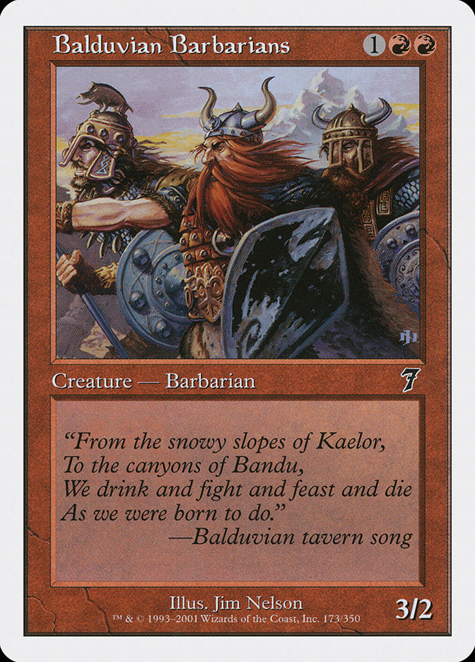 Balduvian Barbarians [Seventh Edition] | I Want That Stuff Brandon