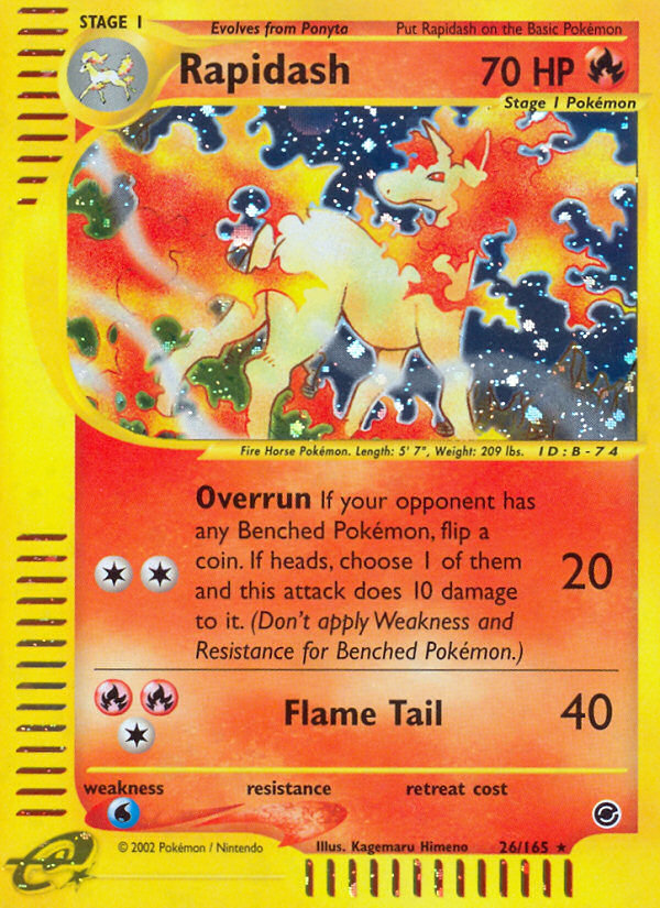 Rapidash (26/165) [Expedition: Base Set] | I Want That Stuff Brandon