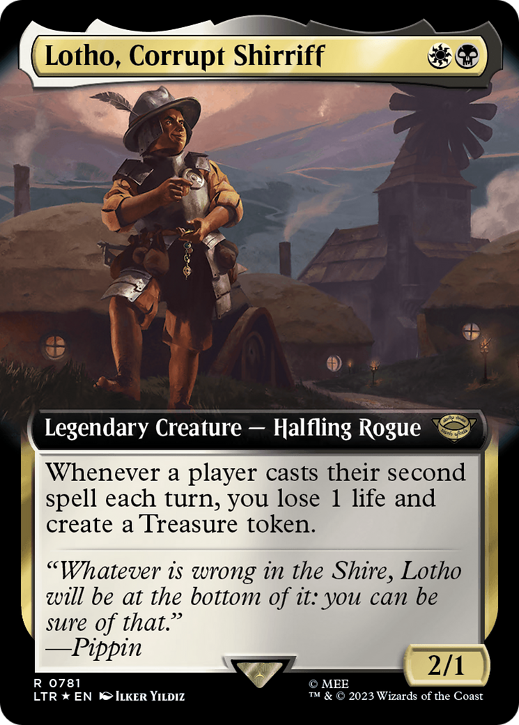 Lotho, Corrupt Shirriff (Extended Art) (Surge Foil) [The Lord of the Rings: Tales of Middle-Earth] | I Want That Stuff Brandon
