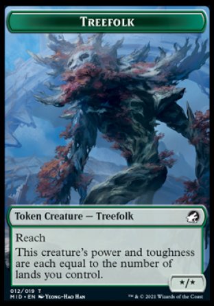 Treefolk Token [Innistrad: Midnight Hunt Tokens] | I Want That Stuff Brandon