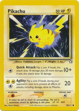 Pikachu (70/111) [Neo Genesis Unlimited] | I Want That Stuff Brandon