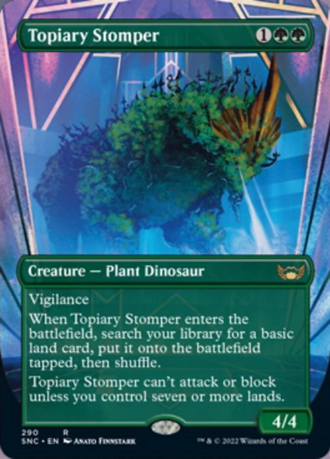 Topiary Stomper (Borderless Alternate Art) [Streets of New Capenna] | I Want That Stuff Brandon