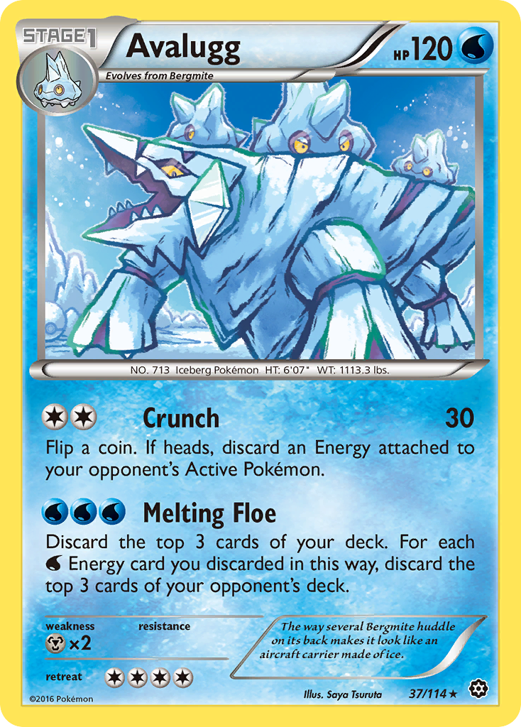 Avalugg (37/114) [XY: Steam Siege] | I Want That Stuff Brandon