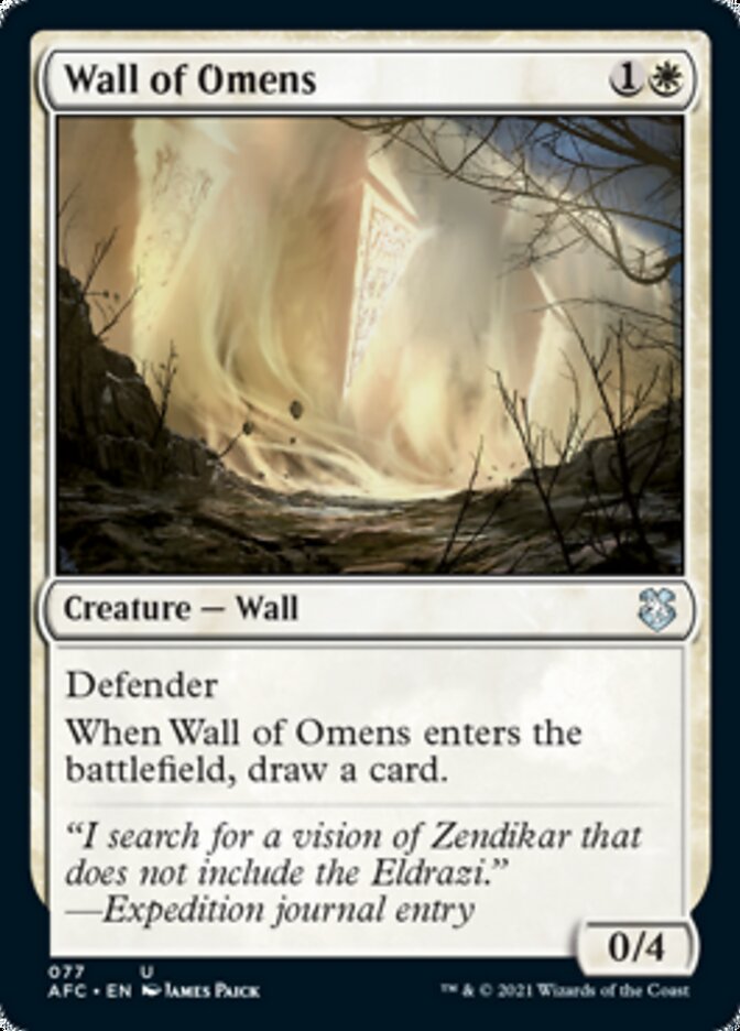 Wall of Omens [Dungeons & Dragons: Adventures in the Forgotten Realms Commander] | I Want That Stuff Brandon