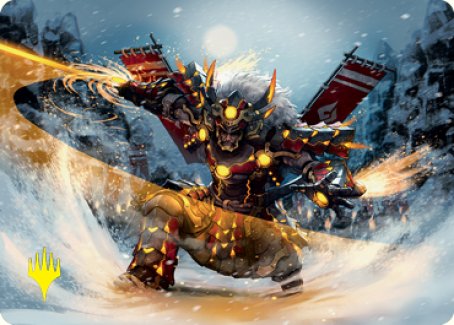 Asari Captain Art Card (Gold-Stamped Signature) [Kamigawa: Neon Dynasty Art Series] | I Want That Stuff Brandon