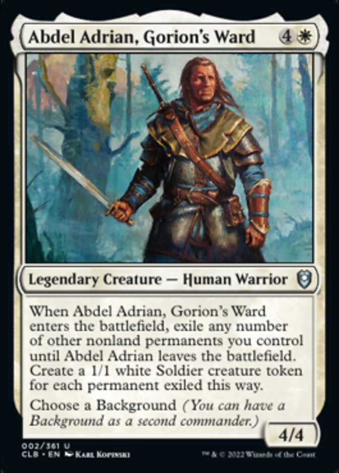 Abdel Adrian, Gorion's Ward [Commander Legends: Battle for Baldur's Gate] | I Want That Stuff Brandon