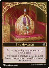 The Monarch // Golem Double-Sided Token [Phyrexia: All Will Be One Commander Tokens] | I Want That Stuff Brandon