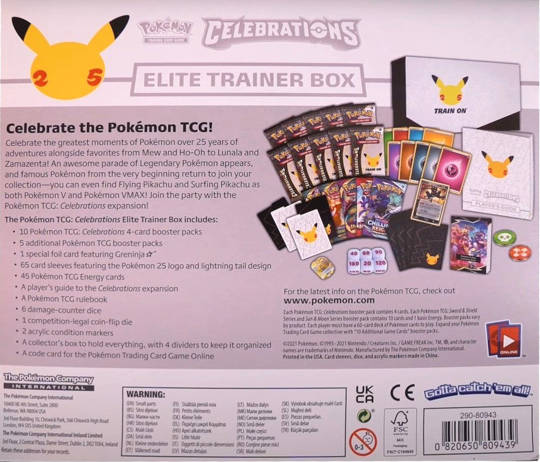 Celebrations: 25th Anniversary - Elite Trainer Box | I Want That Stuff Brandon