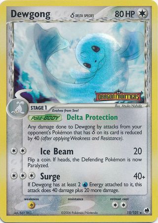 Dewgong (15/101) (Delta Species) (Stamped) [EX: Dragon Frontiers] | I Want That Stuff Brandon