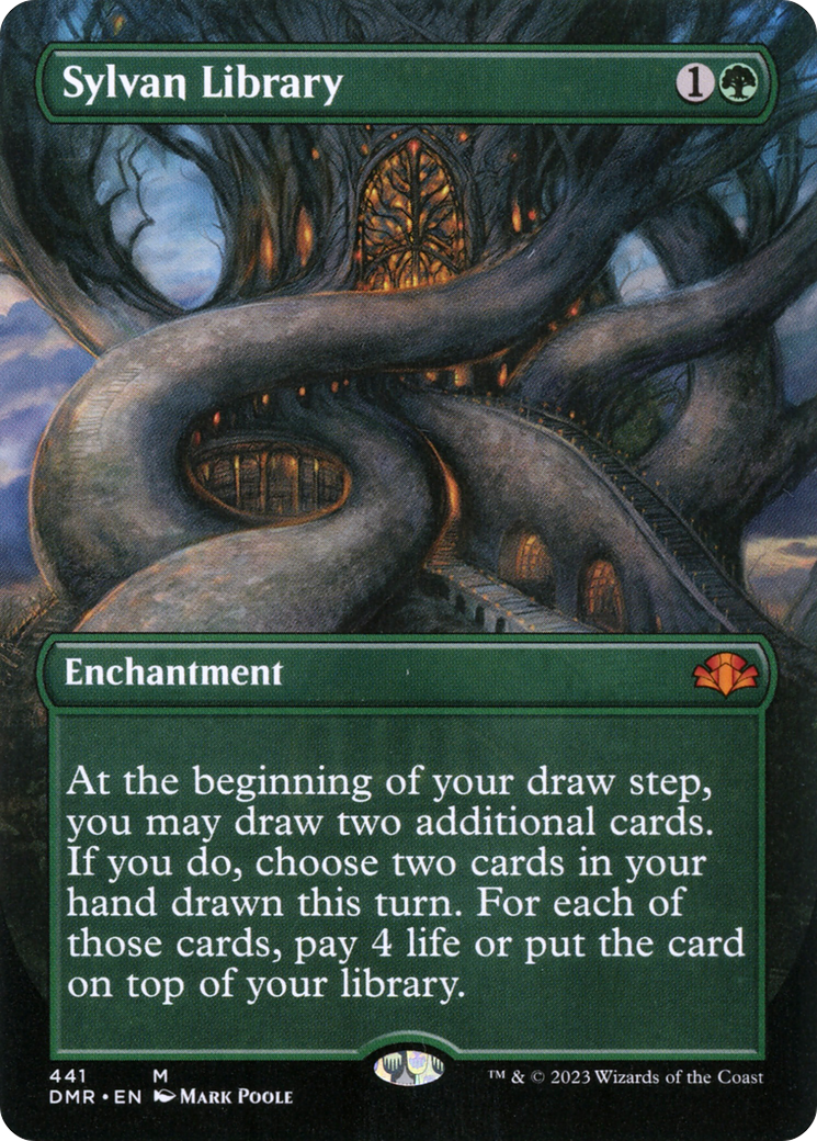 Sylvan Library (Borderless Alternate Art) [Dominaria Remastered] | I Want That Stuff Brandon