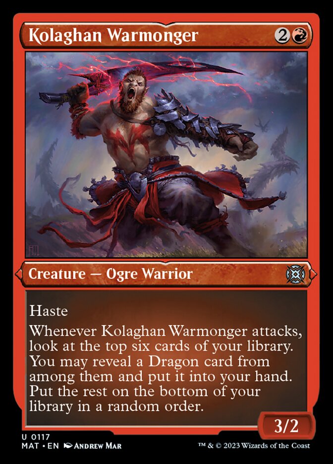 Kolaghan Warmonger (Foil Etched) [March of the Machine: The Aftermath] | I Want That Stuff Brandon