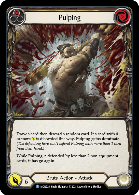 Pulping (Red) (Rainbow Foil) [MON223-RF] 1st Edition Rainbow Foil | I Want That Stuff Brandon