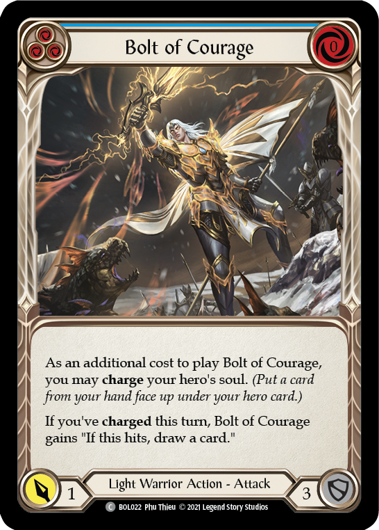 Bolt of Courage (Blue) [BOL022] (Monarch Boltyn Blitz Deck) | I Want That Stuff Brandon